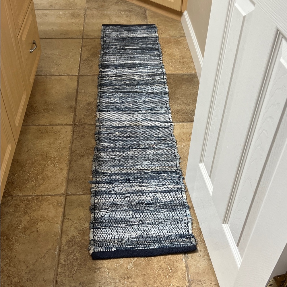 Boho Accent Runner Rug Blue